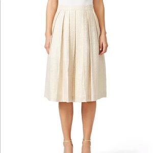 Derek Lam 10 Crosby Metallic Pleated Skirt